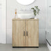 Dulap de Baie cu depozitare Stejar Sonoma 61 x 35 x 64 cm - WALTI WALTI