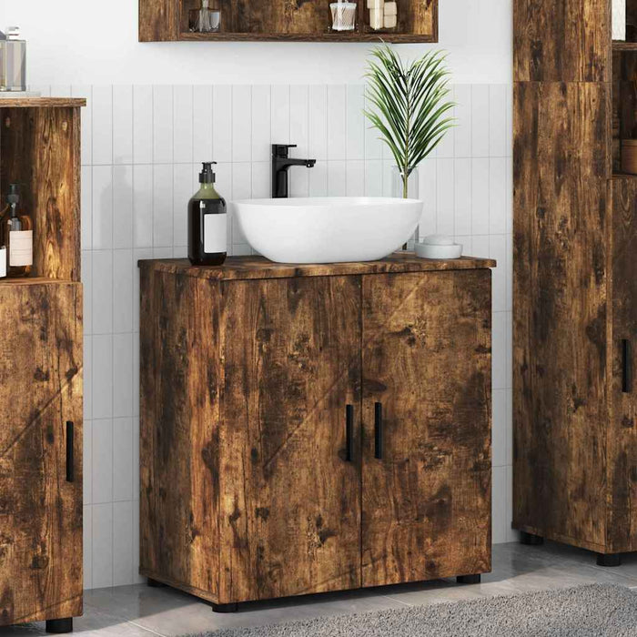 Dulap de Baie cu depozitare Stejar fumuriu 61 x 35 x 64 cm - WALTI WALTI