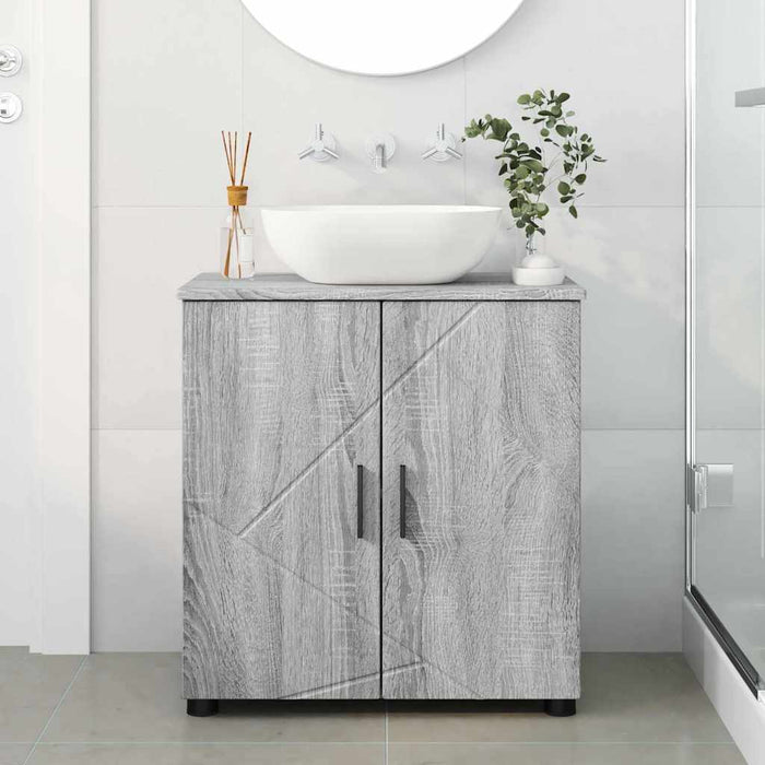 Dulap de Baie Gri Sonoma 61 x 35 x 64 cm Lemn compozit & Metal - WALTI WALTI
