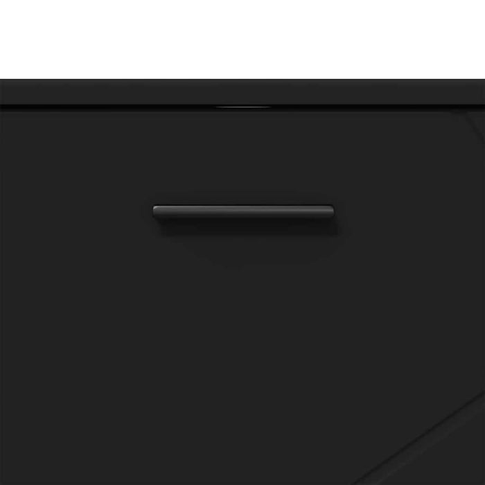 Dulap de Baie Negru 76,5 x 35 x 64 cm Lemn compozit & Metal WALTI