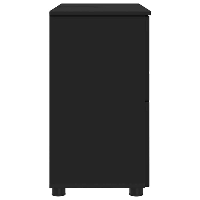 Dulap de Baie Negru 76,5 x 35 x 64 cm Lemn compozit & Metal WALTI