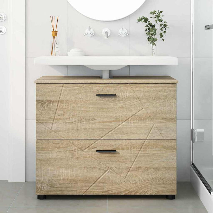 Dulap de Baie cu sertar cu ușă Stejar Sonoma 76,5 x 35 x 64 cm - WALTI WALTI