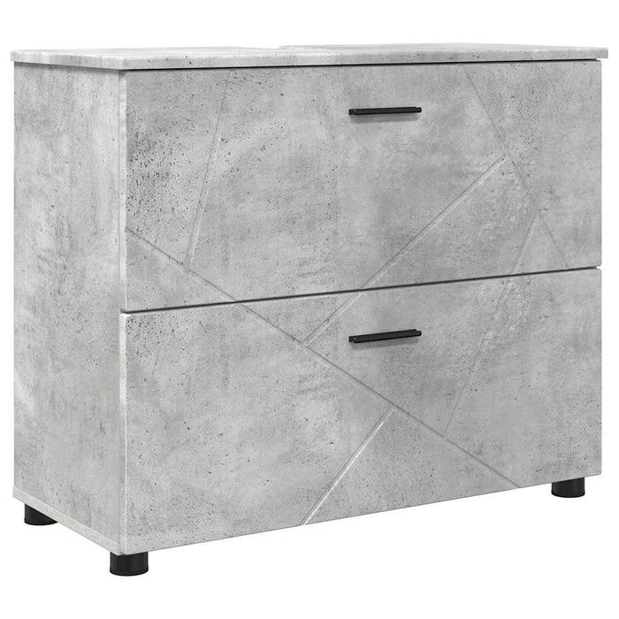 Dulap de Baie cu sertar cu ușă Gri din beton 76,5 x 35 x 64 cm - WALTI WALTI