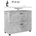 Dulap de Baie cu sertar cu ușă Gri din beton 76,5 x 35 x 64 cm - WALTI WALTI
