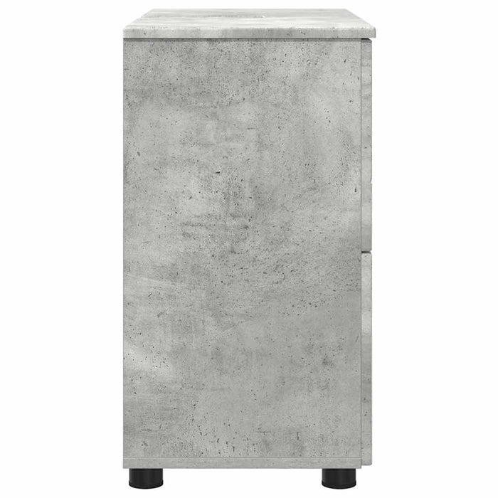 Dulap de Baie cu sertar cu ușă Gri din beton 76,5 x 35 x 64 cm - WALTI WALTI