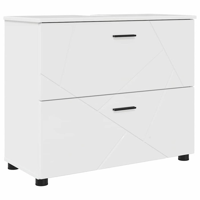 Dulap de Baie cu sertar cu ușă Alb lucios 76,5 x 35 x 64 cm WALTI