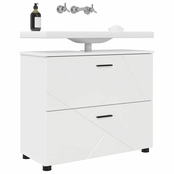 Dulap de Baie cu sertar cu ușă Alb lucios 76,5 x 35 x 64 cm WALTI
