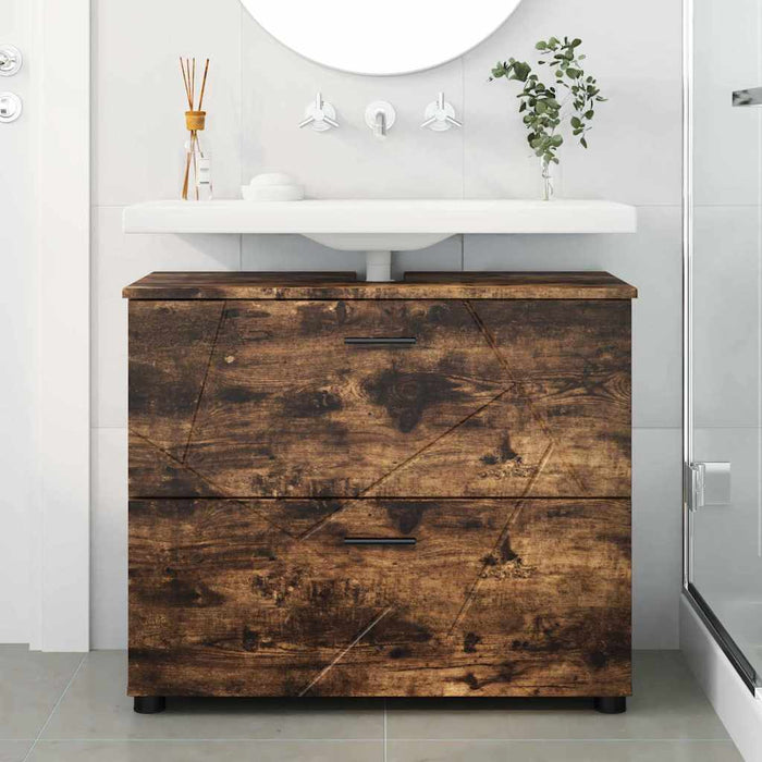 Dulap de Baie cu sertar cu ușă Stejar fumuriu 76,5 x 35 x 64 cm - WALTI WALTI