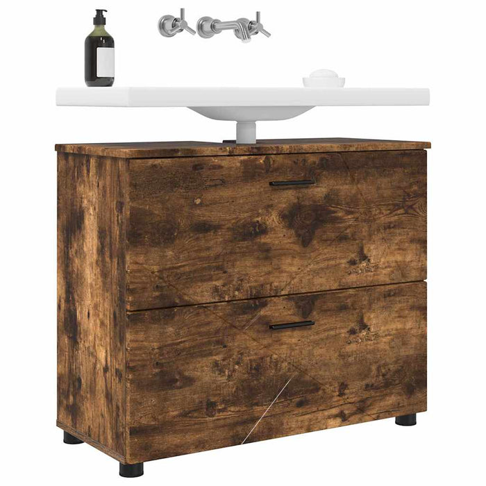 Dulap de Baie cu sertar cu ușă Stejar fumuriu 76,5 x 35 x 64 cm - WALTI WALTI