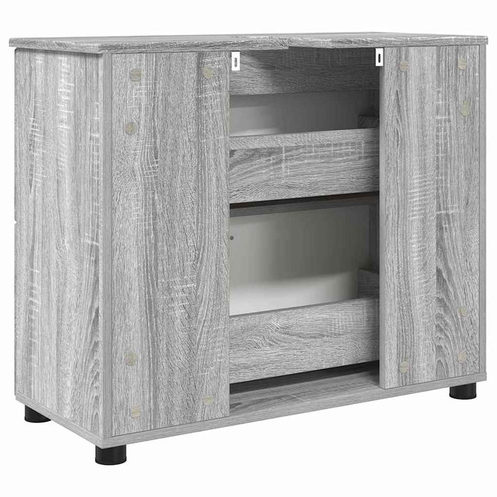 Dulap de Baie cu sertar cu ușă Gri Sonoma 76,5 x 35 x 64 cm - WALTI WALTI