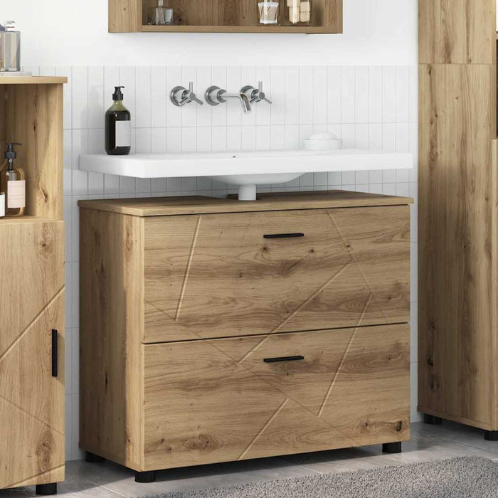 Dulap de Baie cu sertar Stejar Artizanal 76,5 x 35 x 64 cm WALTI