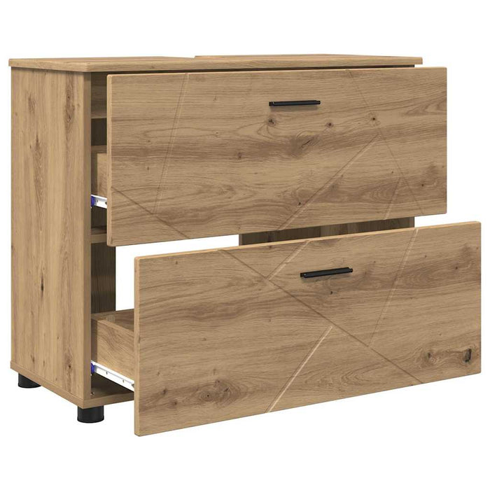 Dulap de Baie cu sertar Stejar Artizanal 76,5 x 35 x 64 cm WALTI