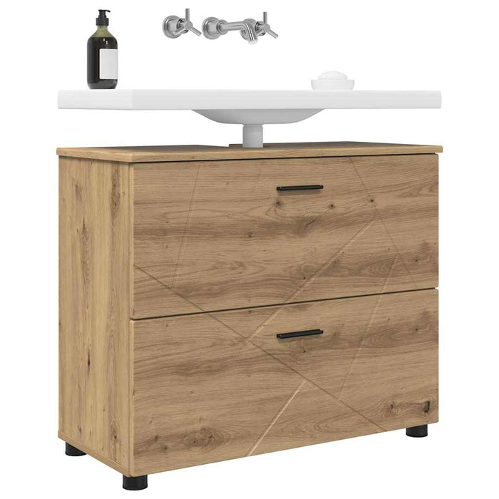 Dulap de Baie cu sertar Stejar Artizanal 76,5 x 35 x 64 cm WALTI