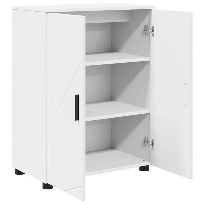 Dulap de Baie cu ușă Alb 60 x 35 x 80 cm Lemn compozit & Metal WALTI