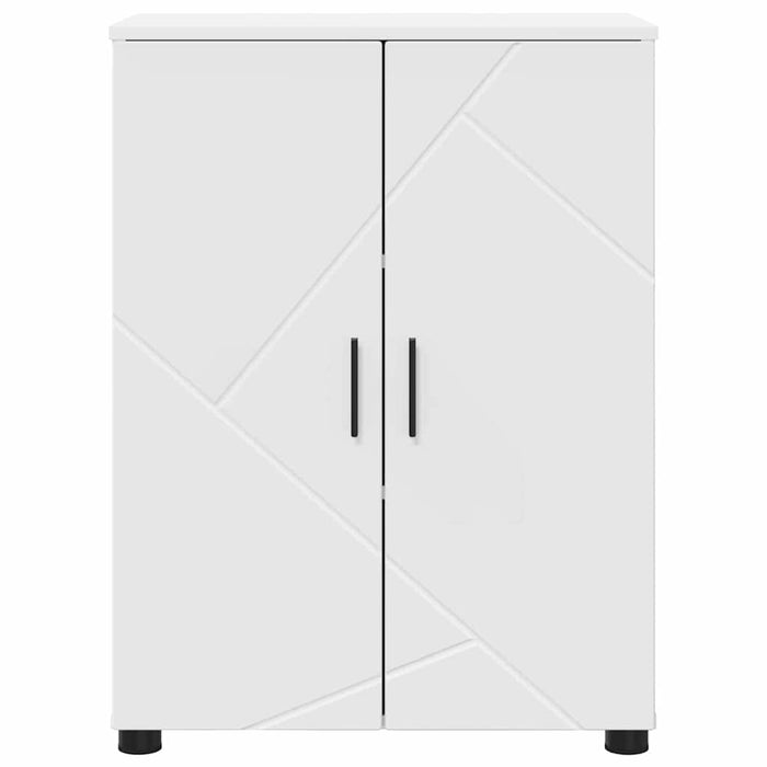 Dulap de Baie cu ușă Alb 60 x 35 x 80 cm Lemn compozit & Metal WALTI