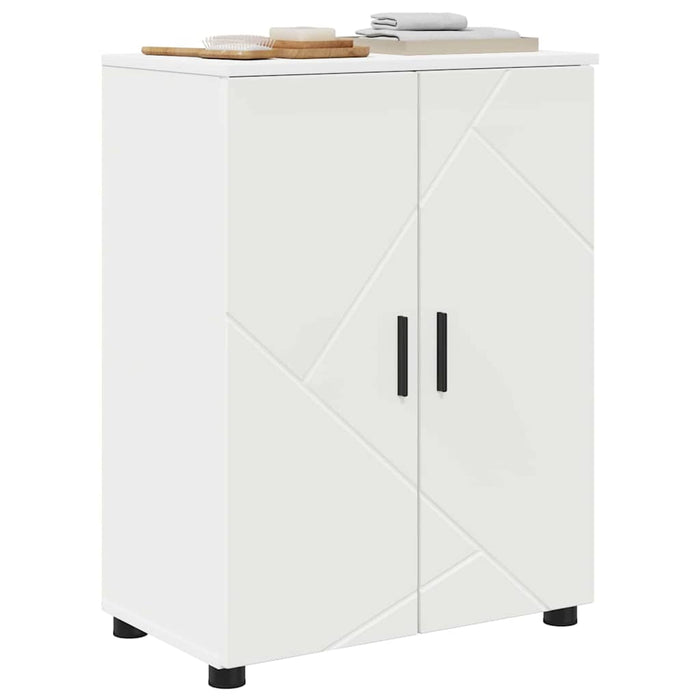 Dulap de Baie cu ușă Alb 60 x 35 x 80 cm Lemn compozit & Metal WALTI