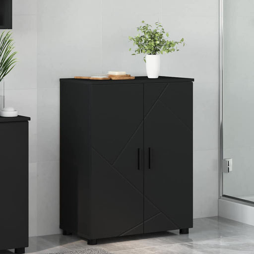 Dulap de Baie Negru 60 x 35 x 80 cm Lemn compozit & Metal - WALTI WALTI