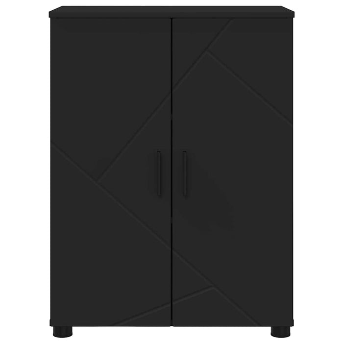 Dulap de Baie Negru 60 x 35 x 80 cm Lemn compozit & Metal WALTI