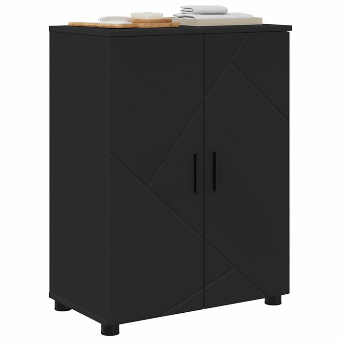 Dulap de Baie Negru 60 x 35 x 80 cm Lemn compozit & Metal WALTI