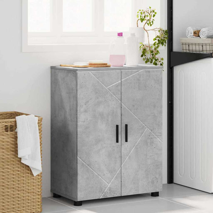 Dulap de Baie cu raft Gri beton 60 x 35 x 80 cm Lemn compozit - WALTI WALTI