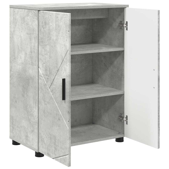 Dulap de Baie cu raft Gri beton 60 x 35 x 80 cm Lemn compozit - WALTI WALTI