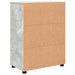 Dulap de Baie cu raft Gri beton 60 x 35 x 80 cm Lemn compozit - WALTI WALTI