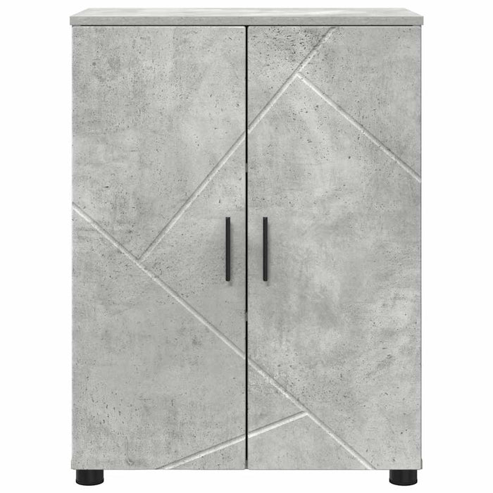 Dulap de Baie cu raft Gri beton 60 x 35 x 80 cm Lemn compozit - WALTI WALTI
