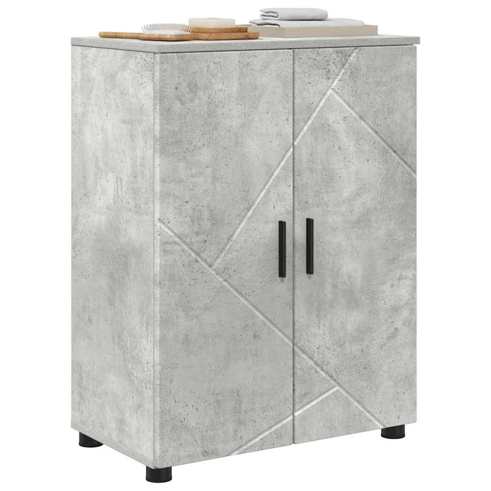 Dulap de Baie cu raft Gri beton 60 x 35 x 80 cm Lemn compozit - WALTI WALTI