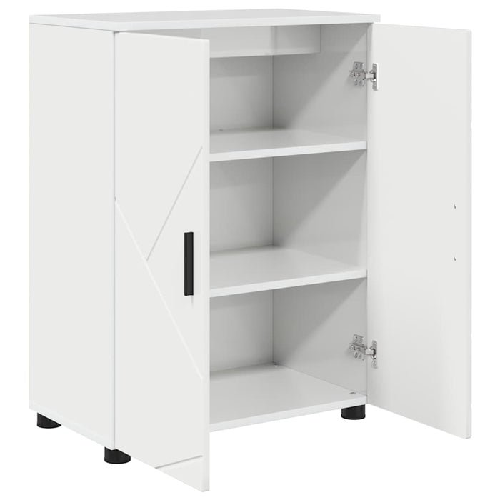 Dulap de Baie Alb lucios 60 x 35 x 80 cm Lemn compozit & Metal WALTI