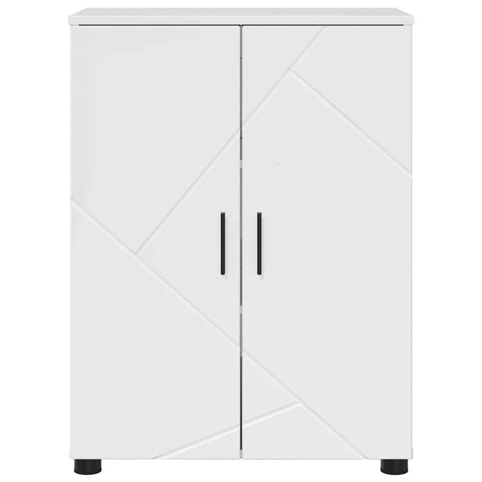Dulap de Baie Alb lucios 60 x 35 x 80 cm Lemn compozit & Metal WALTI