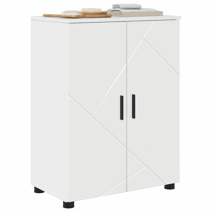 Dulap de Baie Alb lucios 60 x 35 x 80 cm Lemn compozit & Metal WALTI