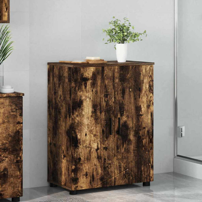Dulap de Baie Stejar afumat 60 x 35 x 80 cm Lemn compozit - WALTI WALTI