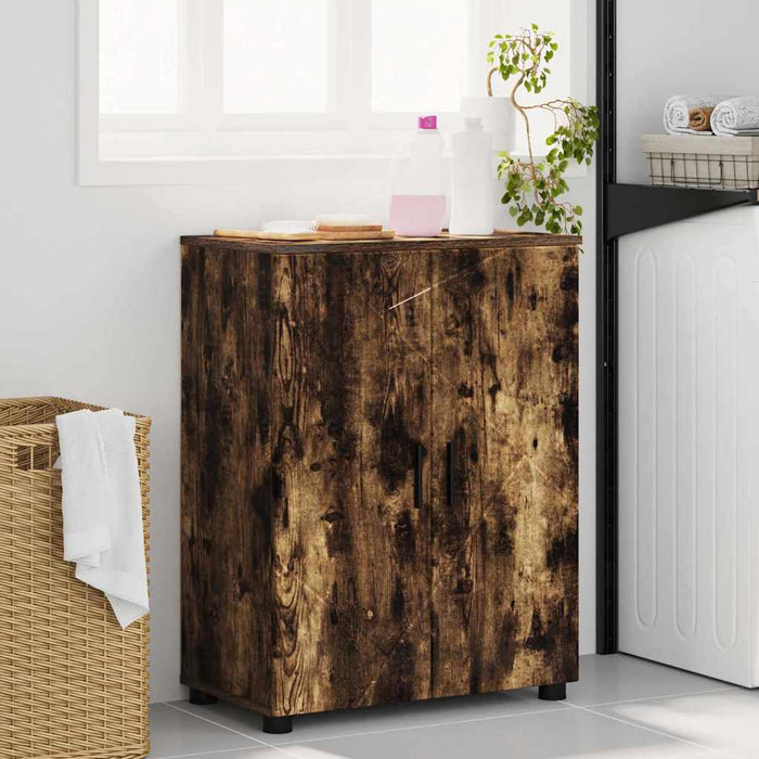 Dulap de Baie Stejar afumat 60 x 35 x 80 cm Lemn compozit - WALTI WALTI