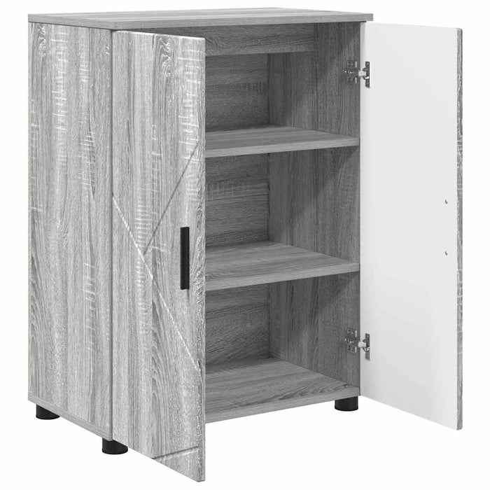 Dulap de Baie cu raft sonoma gri 60 x 35 x 80 cm Lemn compozit - WALTI WALTI