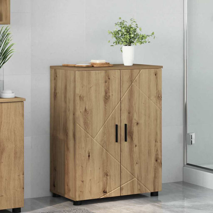 Dulap de Baie cu depozitare Stejar Artizanal 60 x 35 x 80 cm WALTI