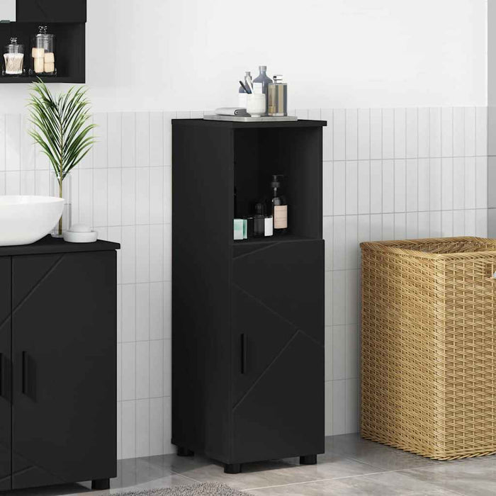 Dulap de Baie cu raft Negru 30 x 35 x 95 cm Lemn compozit - WALTI WALTI