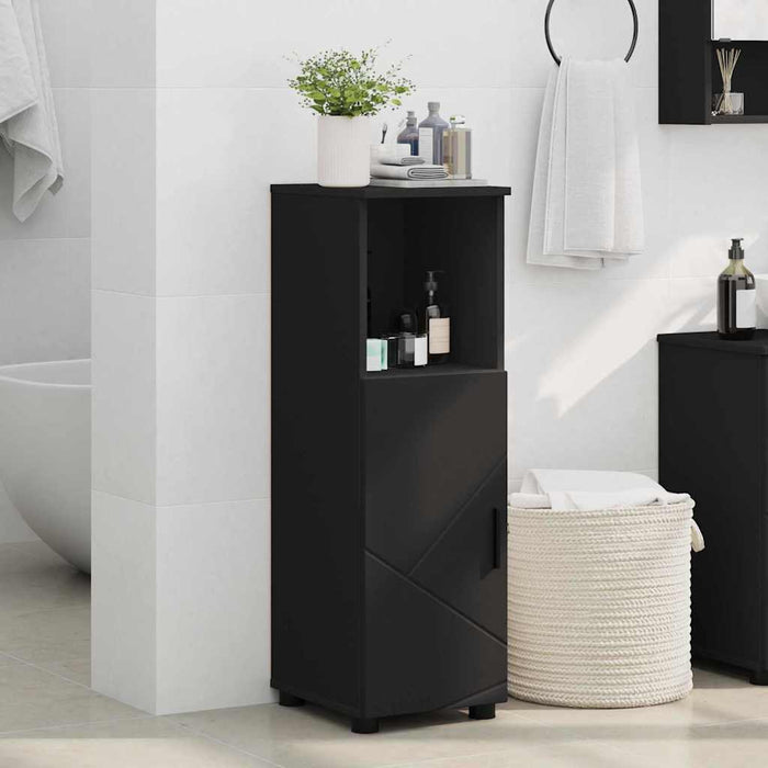 Dulap de Baie cu raft Negru 30 x 35 x 95 cm Lemn compozit - WALTI WALTI
