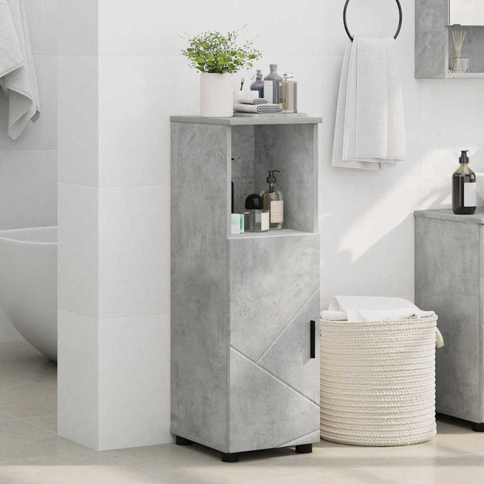 Dulap de Baie cu raft Gri beton 30 x 35 x 95 cm Lemn compozit - WALTI WALTI
