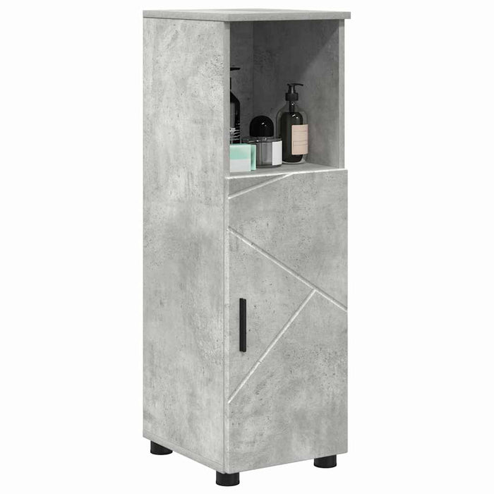 Dulap de Baie cu raft Gri beton 30 x 35 x 95 cm Lemn compozit - WALTI WALTI