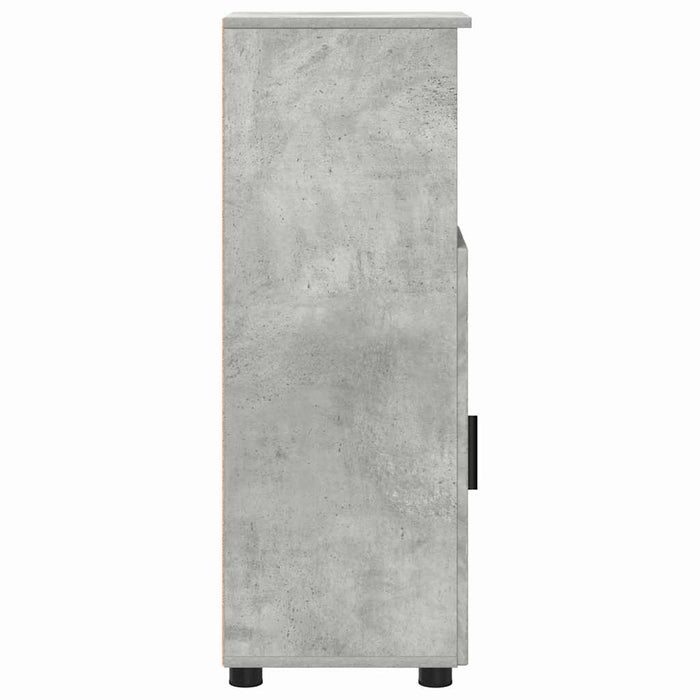 Dulap de Baie cu raft Gri beton 30 x 35 x 95 cm Lemn compozit - WALTI WALTI