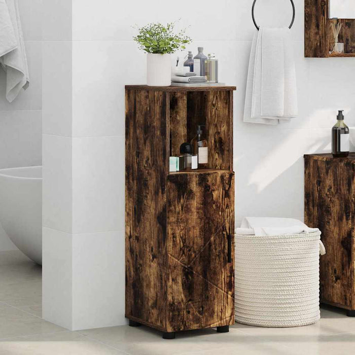 Dulap de Baie Stejar afumat 30 x 35 x 95 cm Lemn compozit - WALTI WALTI