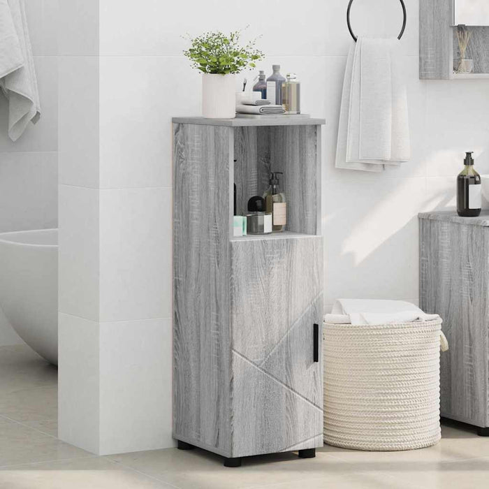 Dulap de Baie cu raft sonoma gri 30 x 35 x 95 cm Lemn compozit - WALTI WALTI