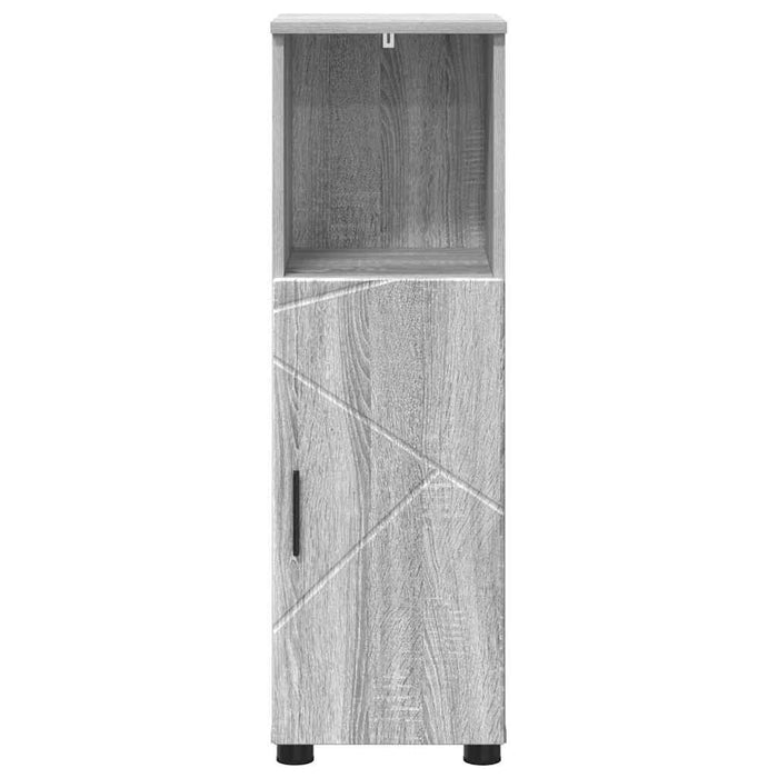 Dulap de Baie cu raft sonoma gri 30 x 35 x 95 cm Lemn compozit - WALTI WALTI