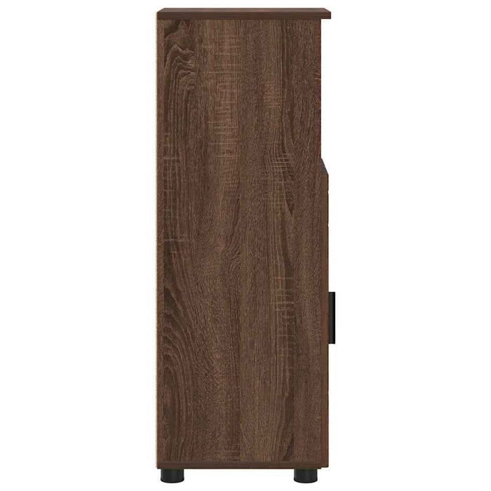 Dulap de Baie cu raft Stejar brun 30 x 35 x 95 cm Lemn compozit - WALTI WALTI
