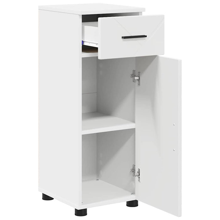 Dulap de Baie cu ușă Alb 30 x 35 x 80 cm Lemn compozit & Metal - WALTI WALTI