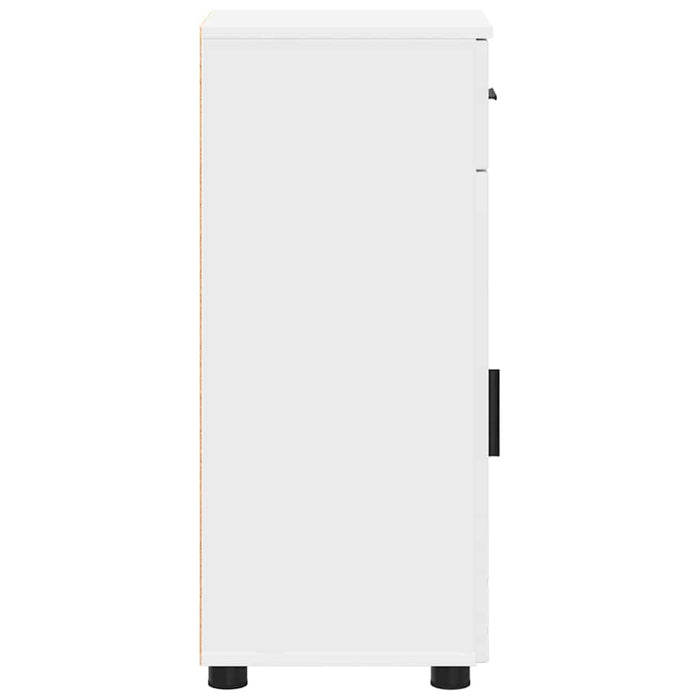 Dulap de Baie cu ușă Alb 30 x 35 x 80 cm Lemn compozit & Metal - WALTI WALTI