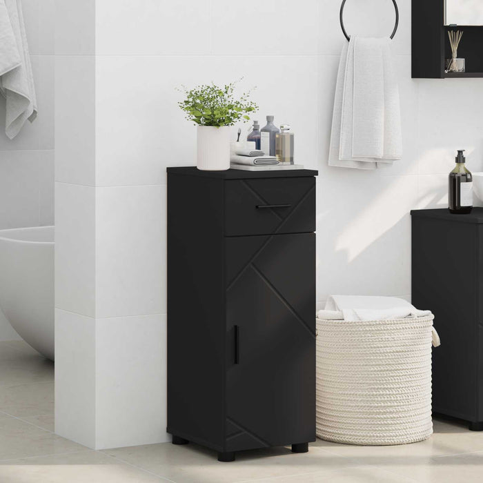 Dulap de Baie Negru 30 x 35 x 80 cm Lemn compozit & Metal WALTI