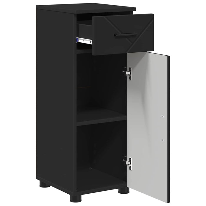 Dulap de Baie Negru 30 x 35 x 80 cm Lemn compozit & Metal WALTI