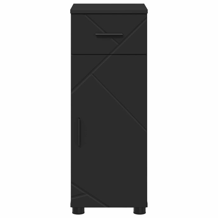 Dulap de Baie Negru 30 x 35 x 80 cm Lemn compozit & Metal WALTI