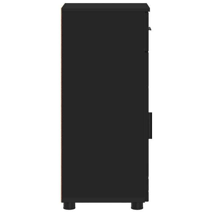 Dulap de Baie Negru 30 x 35 x 80 cm Lemn compozit & Metal WALTI